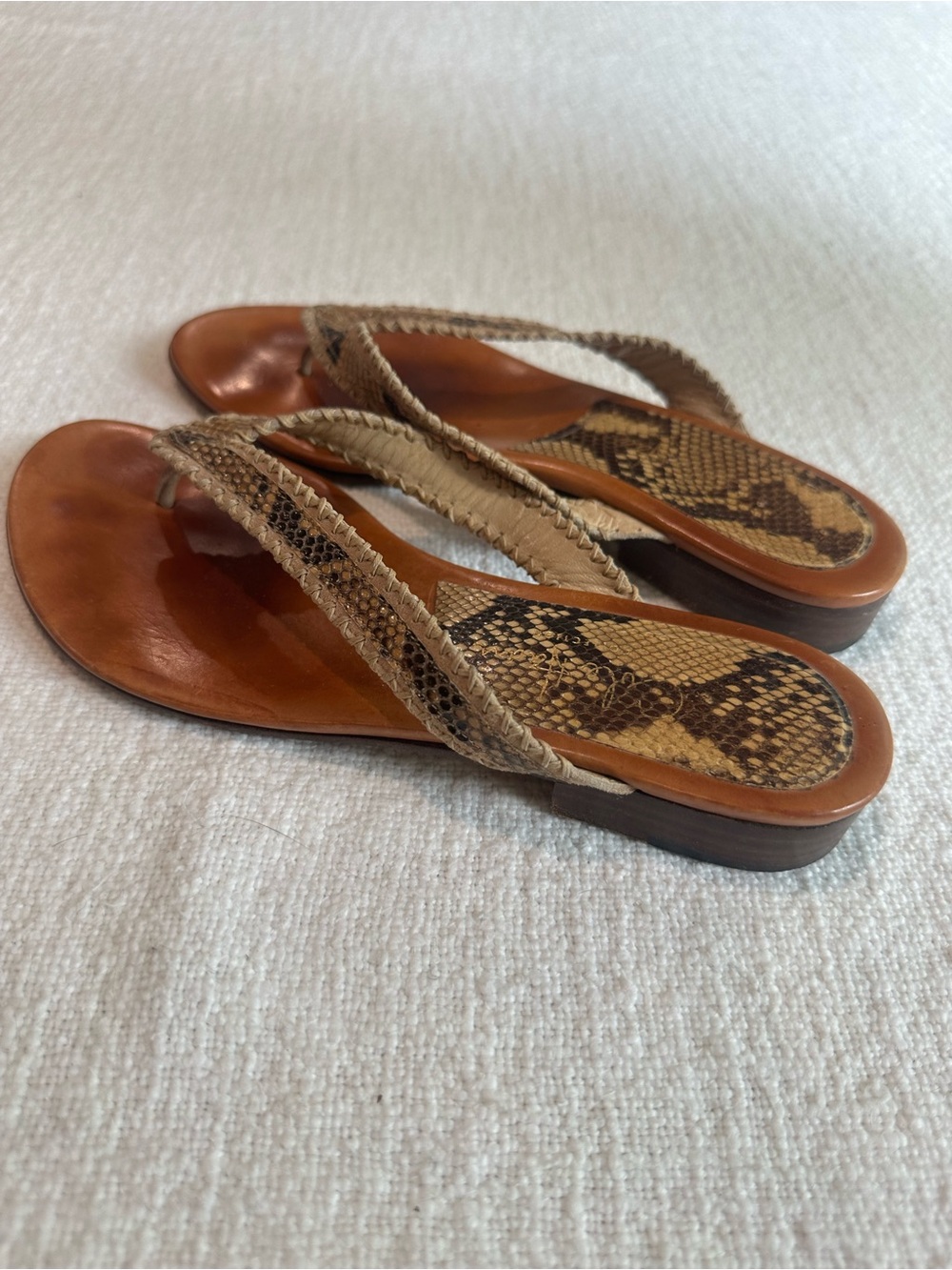 Cole Haan python thong Sandle with python  Insole - Picture 2 of 2